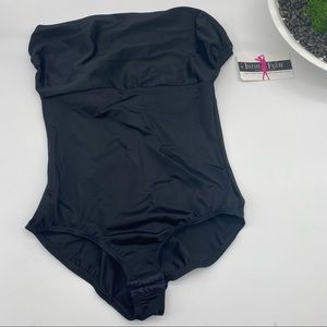 InstantFigure Bandeau Brief Bodysuit WBS012 In Black
size XL NEW